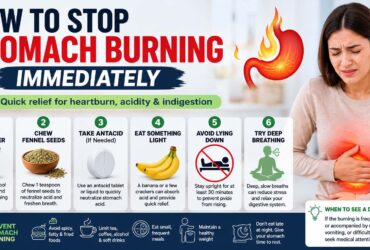 how to stop stomach burning immediately