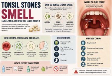 tonsil stones smell