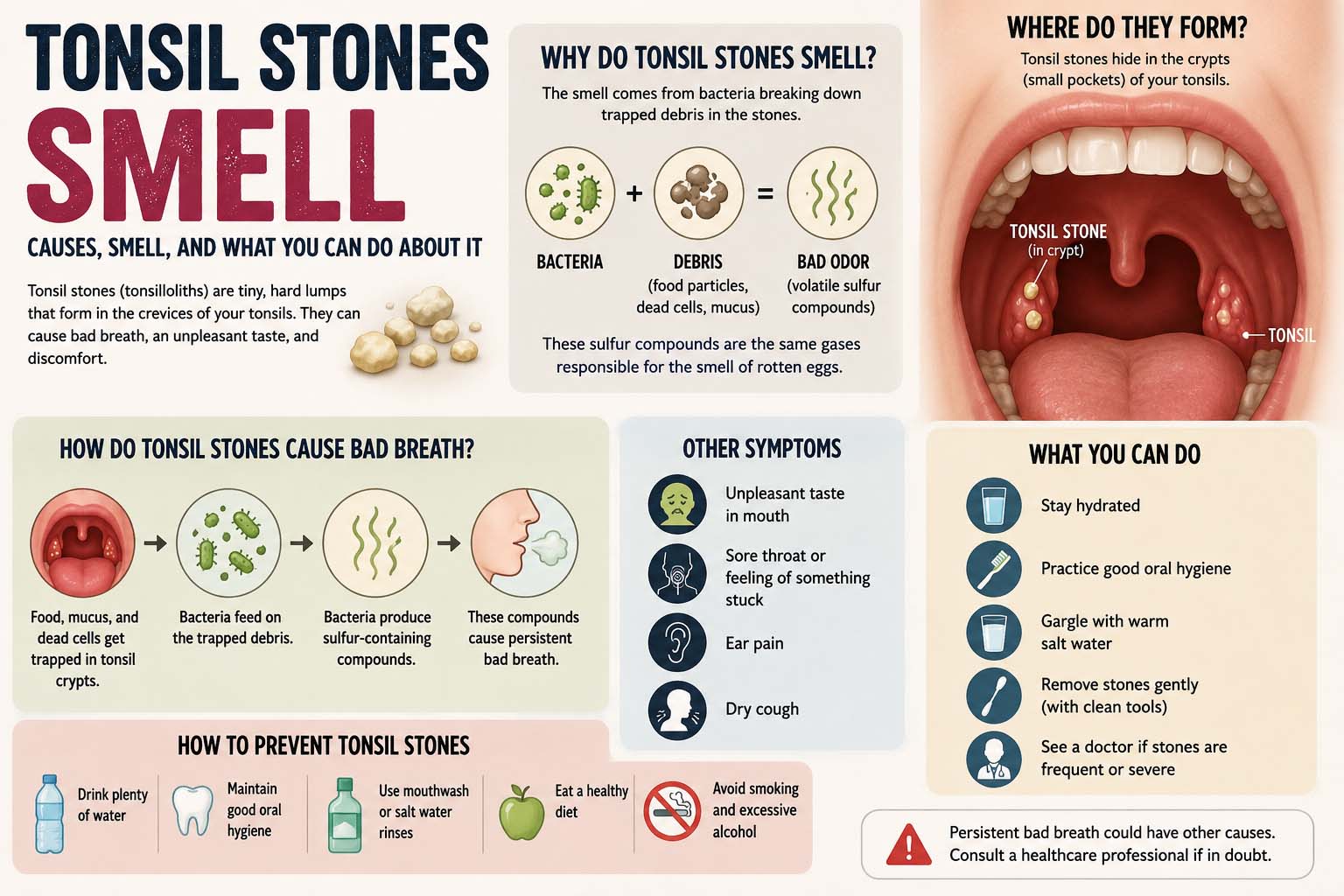 tonsil stones smell