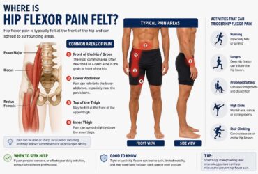 where is hip flexor pain felt